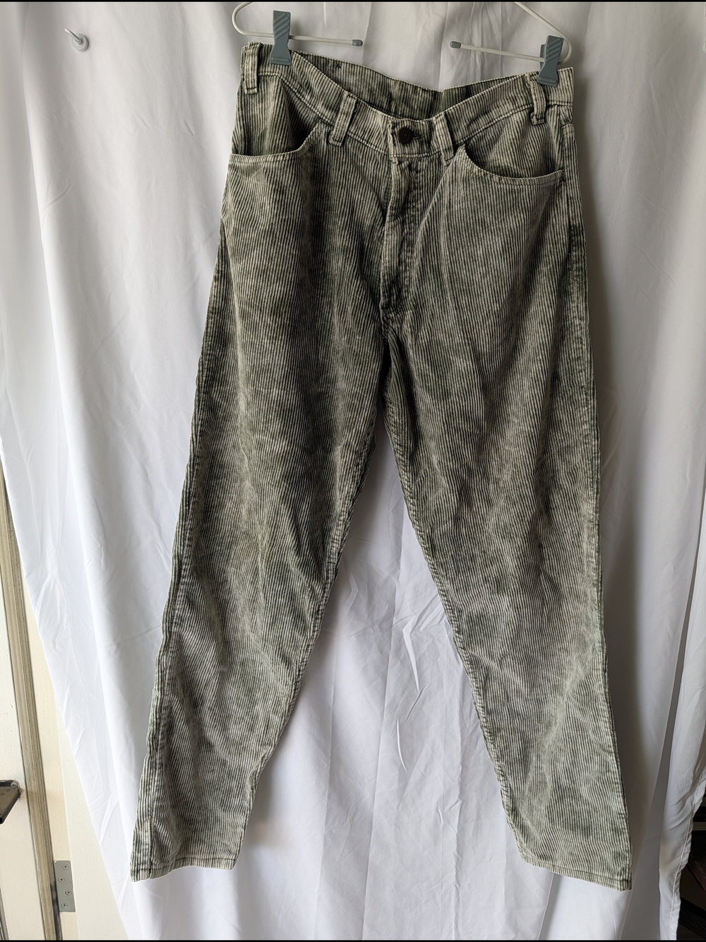 Vtg 80s Levis 519 Corduroy Pants Mens 33x32 Faded Olive Green Straight Leg